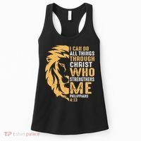 Christian I Can Do All Things Through Christ Lion Faith Women's Tank Top thumb 0