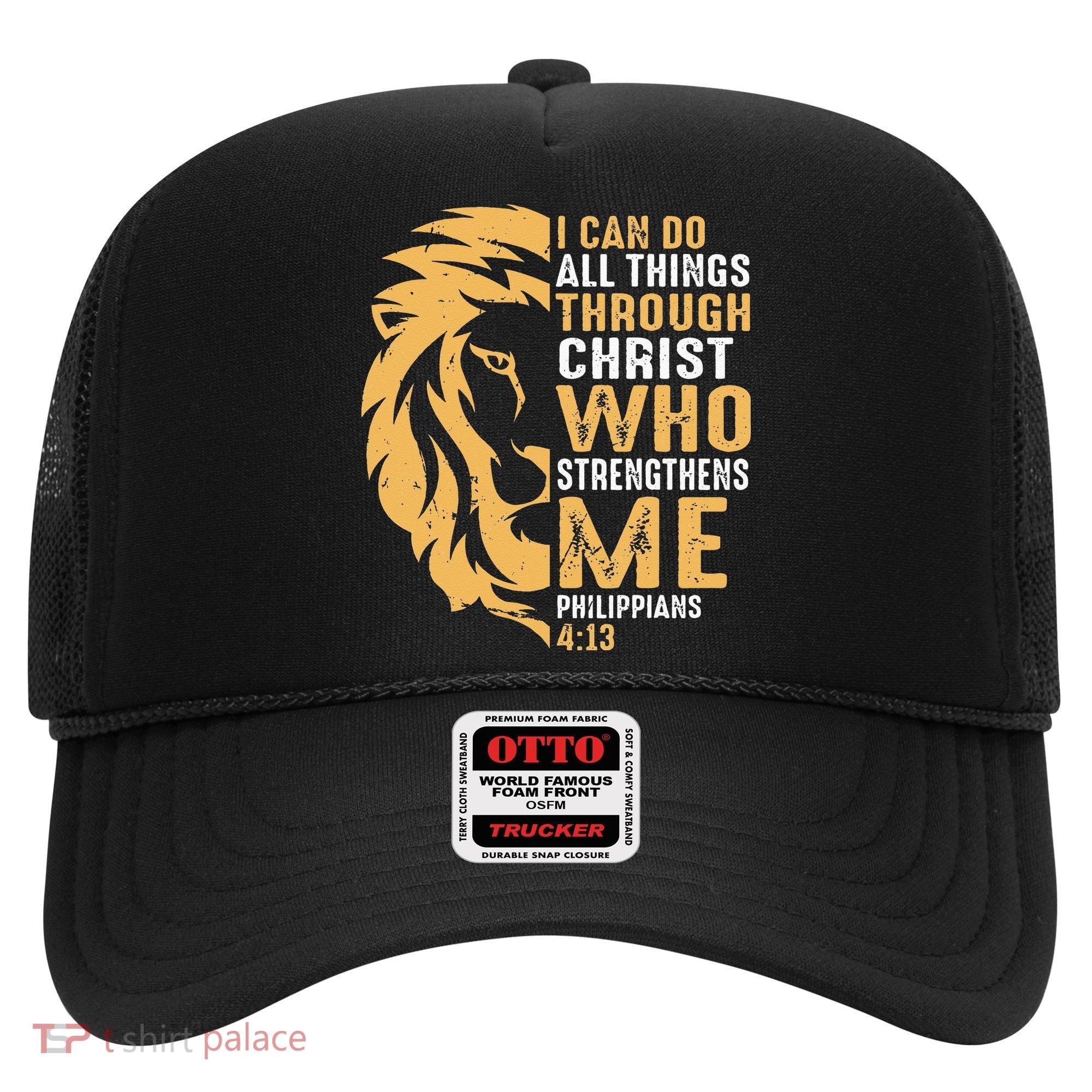 Christian I Can Do All Things Through Christ Lion Faith Hat