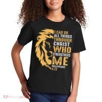 Christian I Can Do All Things Through Christ Lion Faith Kids T-Shirt thumb 2