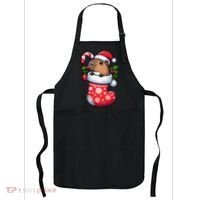 Capybara In Christmas Stocking Candy Cane Santa Hat Pajama Apron thumb 0