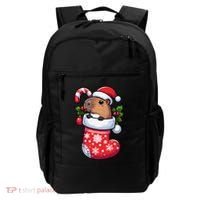 Capybara In Christmas Stocking Candy Cane Santa Hat Pajama Backpack thumb 0