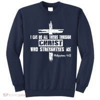 Christian I Can Do All Things Through Cross Jesus Religious Sweatshirt thumb 0