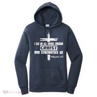 Christian I Can Do All Things Through Cross Jesus Religious Women's Hoodie thumb 0