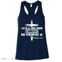 Christian I Can Do All Things Through Cross Jesus Religious Women's Tank Top thumb 0