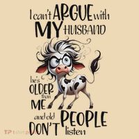 Cow I Can’T Argue With My Husband He’S Older Than Me Tote Bag thumb 4