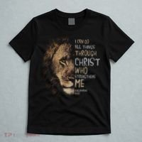 Christian I Can Do All Things Through Christ Lion Faith T-Shirt thumb 5