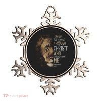 Christian I Can Do All Things Through Christ Lion Faith Ornament thumb 0