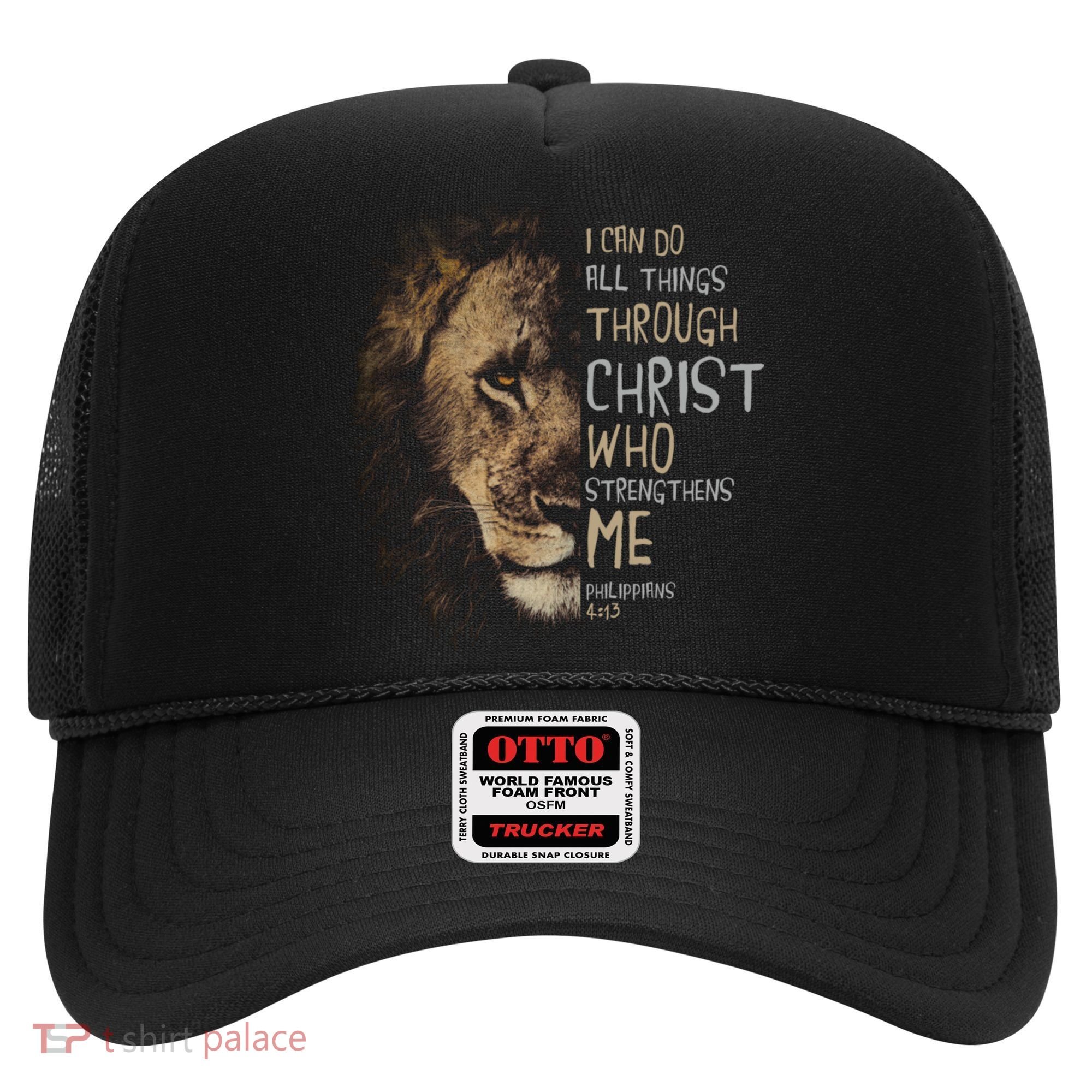 Christian I Can Do All Things Through Christ Lion Faith Hat