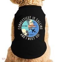 Connecticut Is Calling And I Must Go Connecticut State Doggie Tank thumb 0