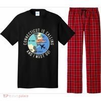 Connecticut Is Calling And I Must Go Connecticut State Pajama Set thumb 0