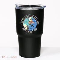Connecticut Is Calling And I Must Go Connecticut State Tumbler thumb 0