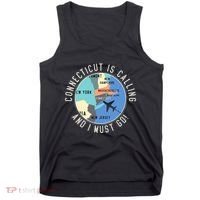 Connecticut Is Calling And I Must Go Connecticut State Tank Top thumb 0