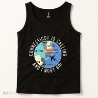 Connecticut Is Calling And I Must Go Connecticut State Tank Top thumb 2