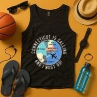 Connecticut Is Calling And I Must Go Connecticut State Tank Top thumb 4