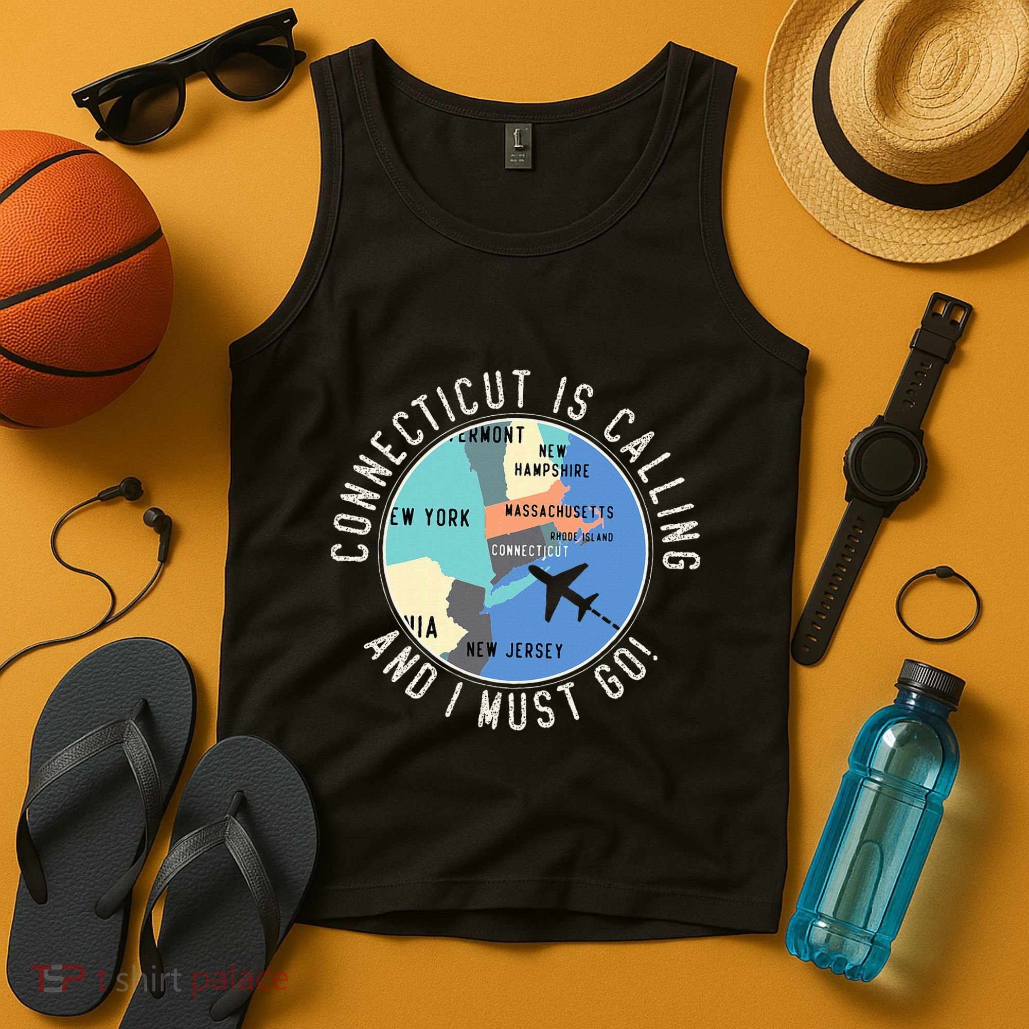 Connecticut Is Calling And I Must Go Connecticut State Tank Top