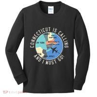 Connecticut Is Calling And I Must Go Connecticut State Kids Long Sleeve Shirt thumb 0