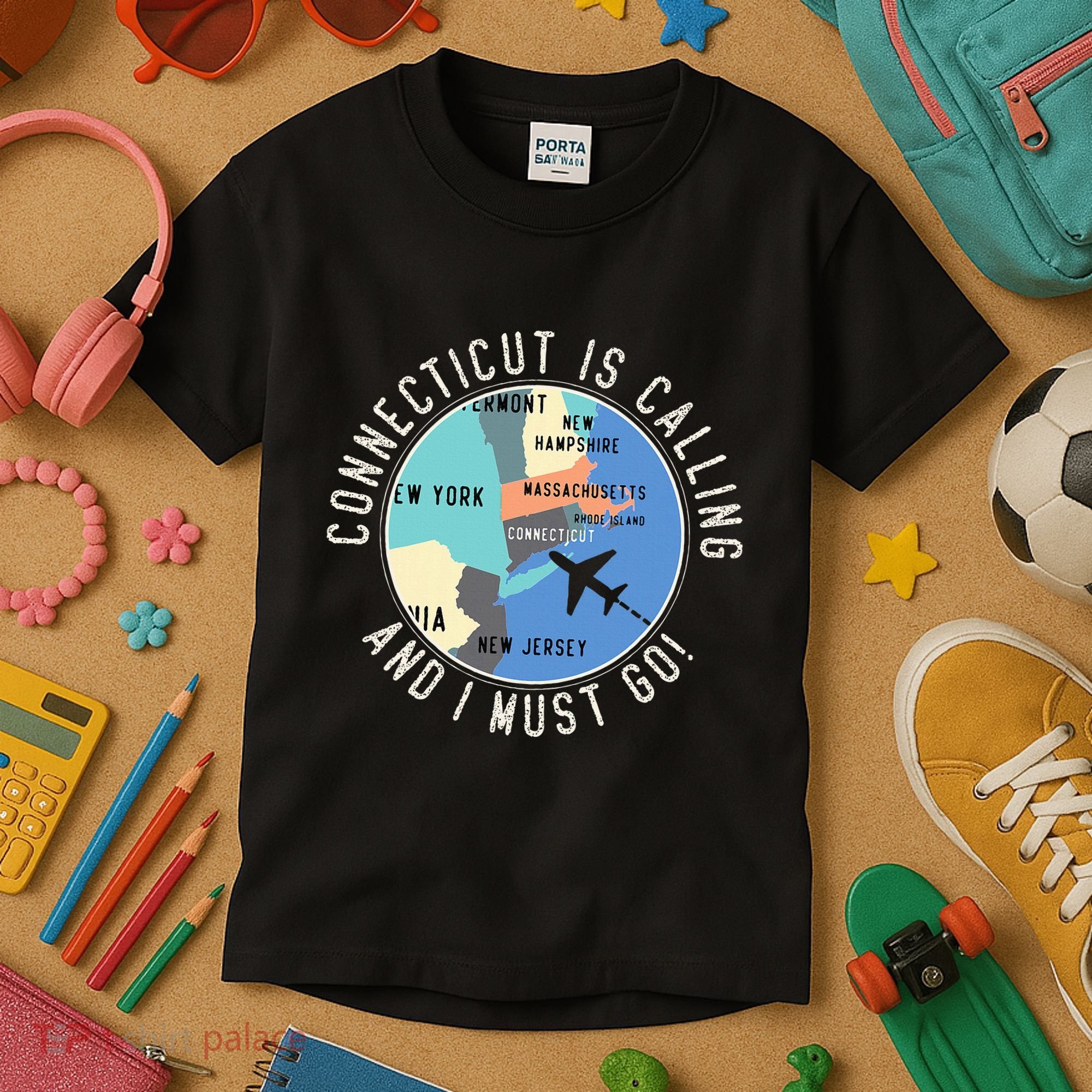 Connecticut Is Calling And I Must Go Connecticut State Kids T-Shirt