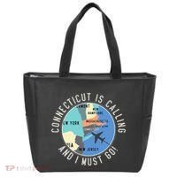 Connecticut Is Calling And I Must Go Connecticut State Tote Bag thumb 0