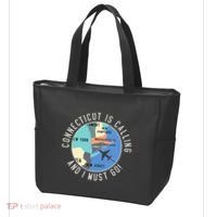 Connecticut Is Calling And I Must Go Connecticut State Tote Bag thumb 3