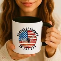 Cicadas Sounds Of Summer In The USA Flag Coffee Mug thumb 3