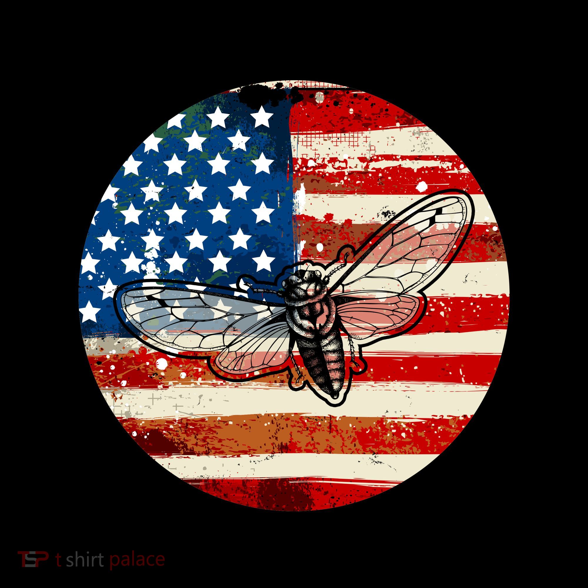 Cicadas Sounds Of Summer In The USA Flag Coffee Mug
