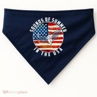 Cicadas Sounds Of Summer In The USA Flag USA-Made Doggie Bandana thumb 0