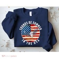 Cicadas Sounds Of Summer In The USA Flag Sweatshirt thumb 2