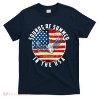 Cicadas Sounds Of Summer In The USA Flag T-Shirt thumb 0