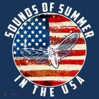 Cicadas Sounds Of Summer In The USA Flag Button thumb 1
