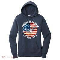 Cicadas Sounds Of Summer In The USA Flag Women's Hoodie thumb 0