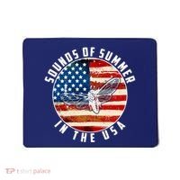 Cicadas Sounds Of Summer In The USA Flag Mousepad thumb 0