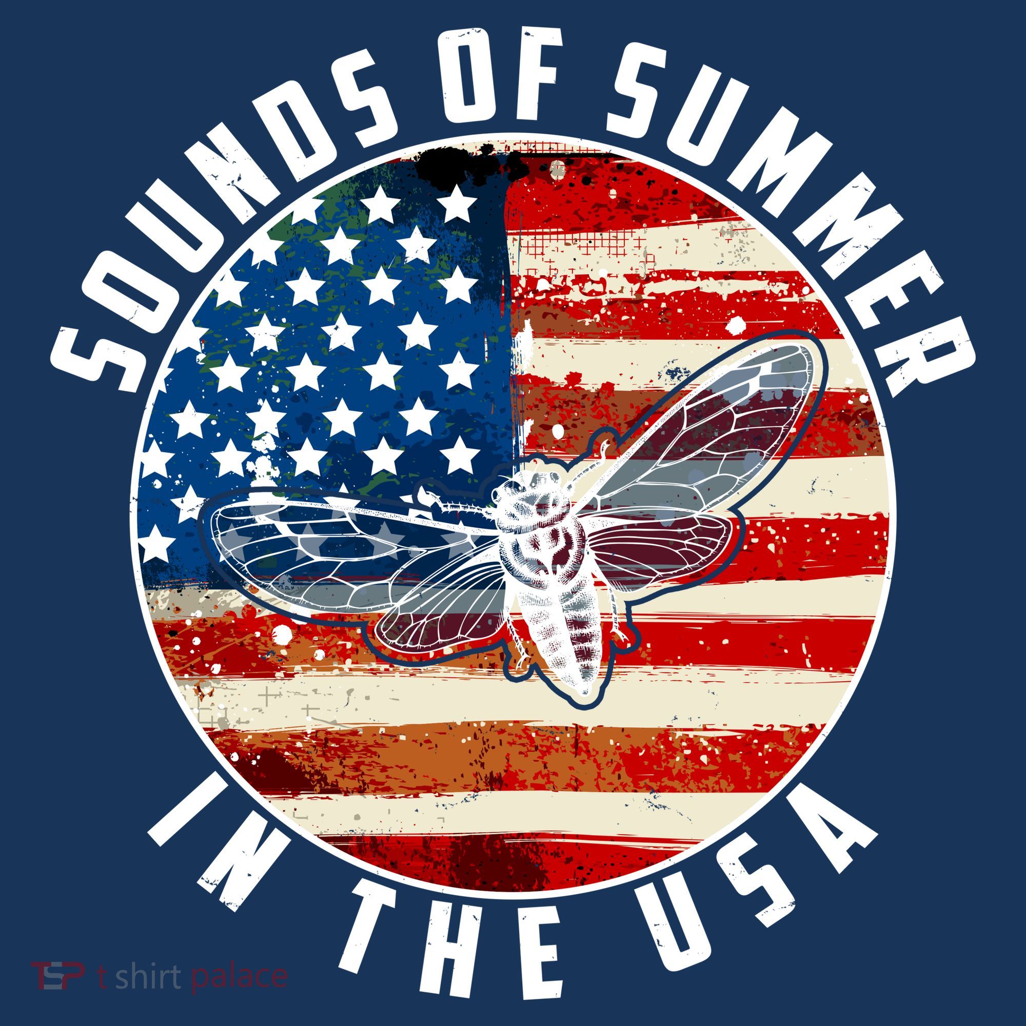 Cicadas Sounds Of Summer In The USA Flag Toddler Hoodie