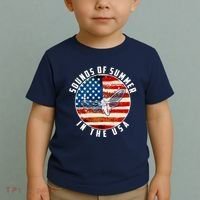 Cicadas Sounds Of Summer In The USA Flag Toddler T-Shirt thumb 2