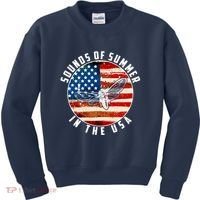 Cicadas Sounds Of Summer In The USA Flag Kids Sweatshirt thumb 0