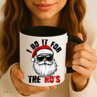 Christmas I Do It For The Hos Santa Claus Coffee Mug thumb 3
