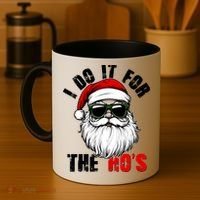 Christmas I Do It For The Hos Santa Claus Coffee Mug thumb 4