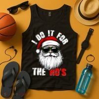 Christmas I Do It For The Hos Santa Claus Tank Top thumb 4