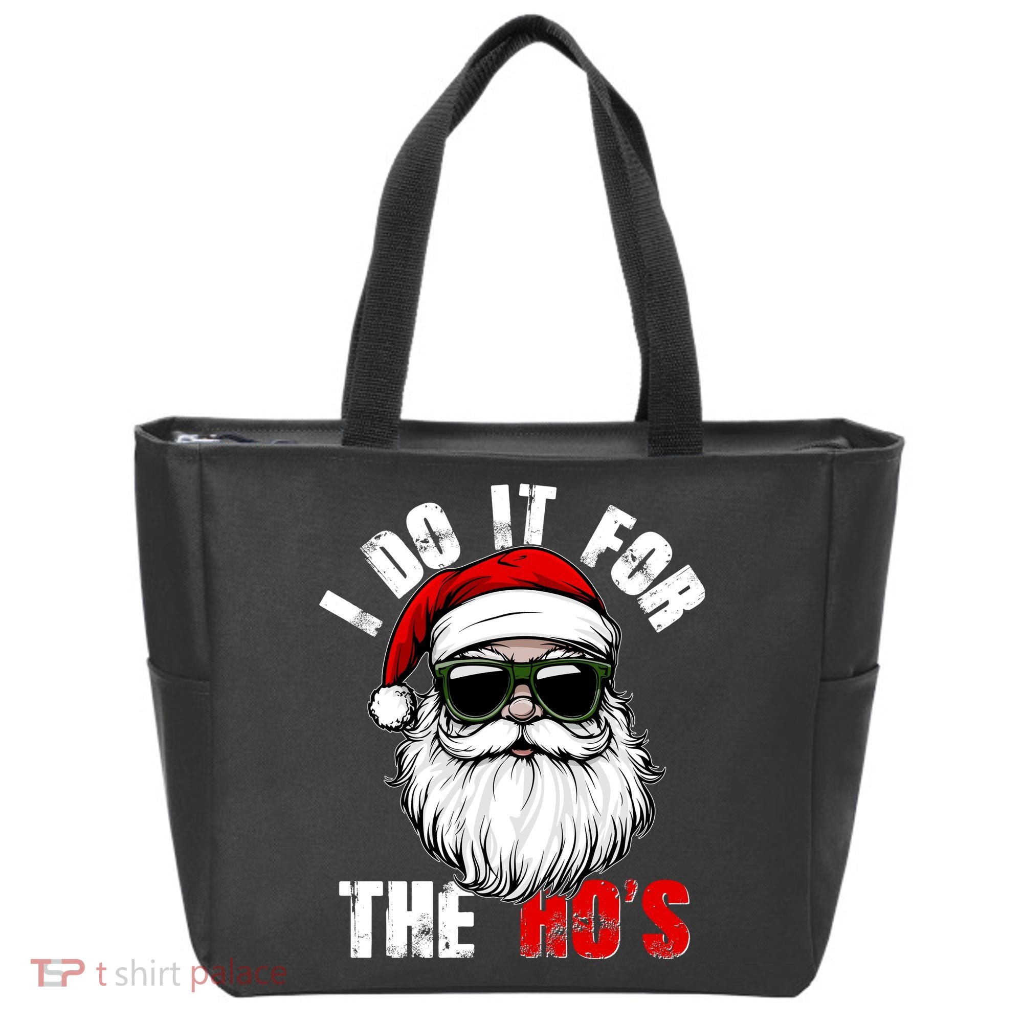 Christmas I Do It For The Hos Santa Claus Tote Bag