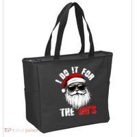 Christmas I Do It For The Hos Santa Claus Tote Bag thumb 2