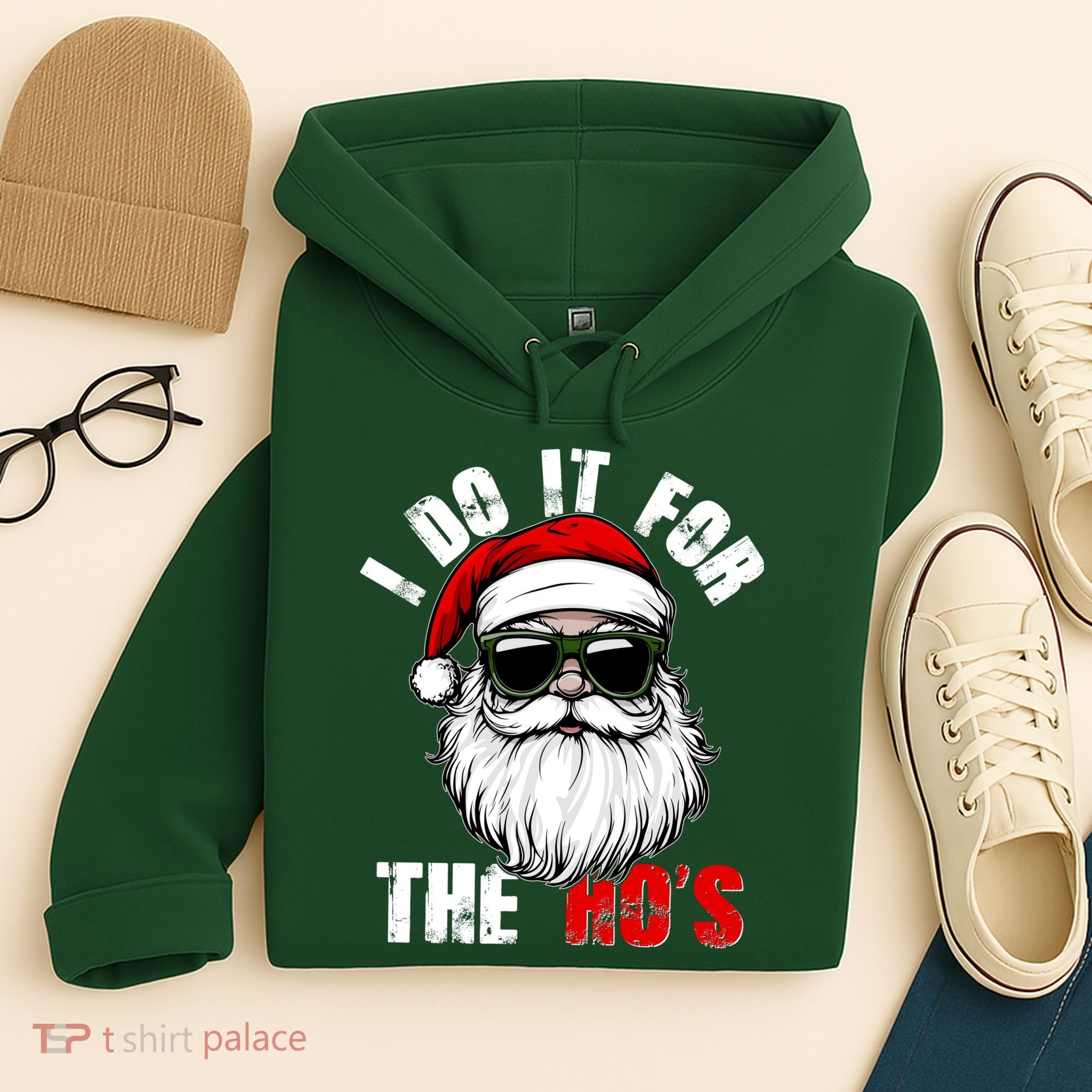 Christmas I Do It For The Hos Santa Claus Hoodie