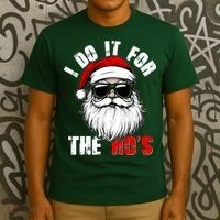 Christmas I Do It For The Hos Santa Claus T-Shirt thumb 3