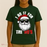 Christmas I Do It For The Hos Santa Claus T-Shirt thumb 4
