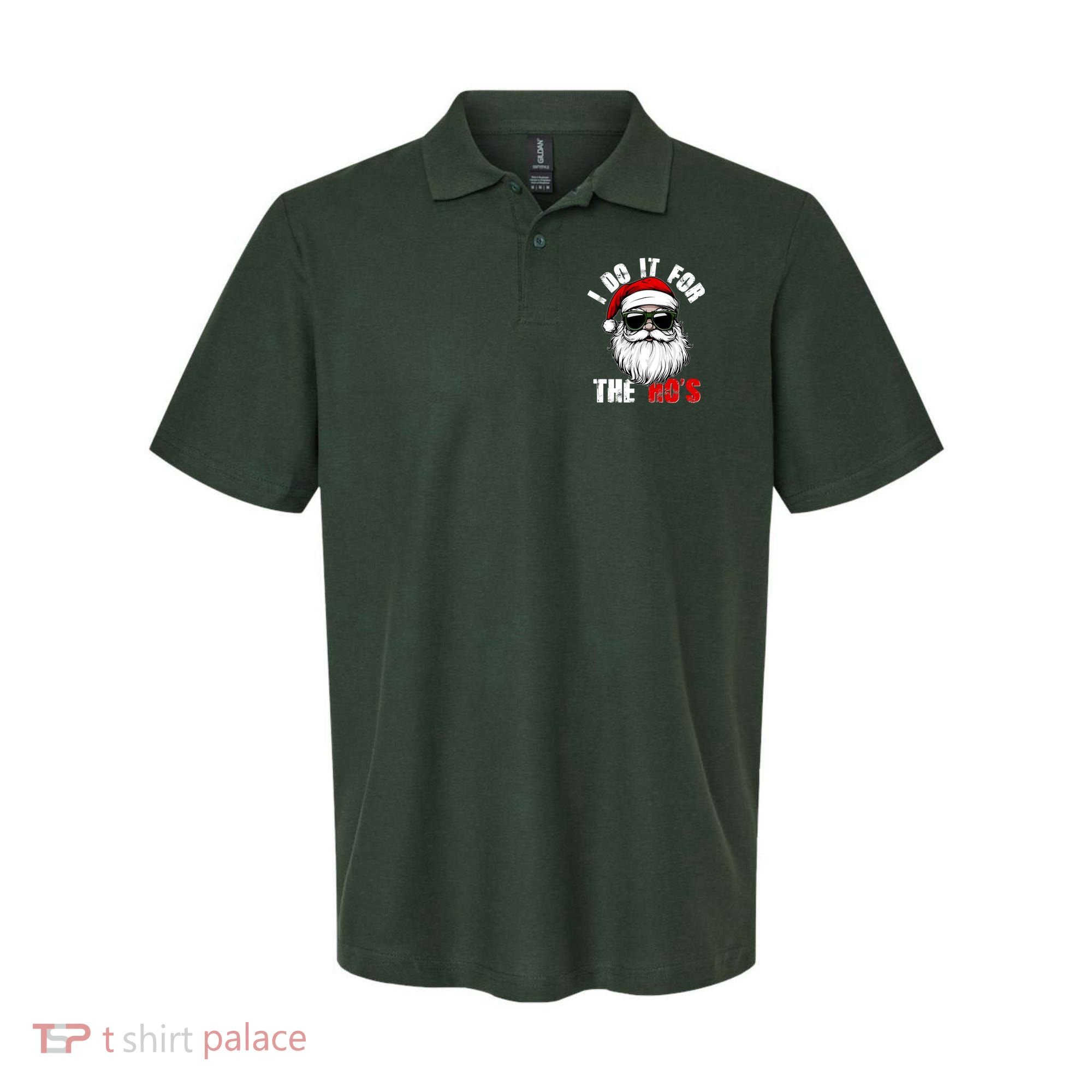 Christmas I Do It For The Hos Santa Claus Polo