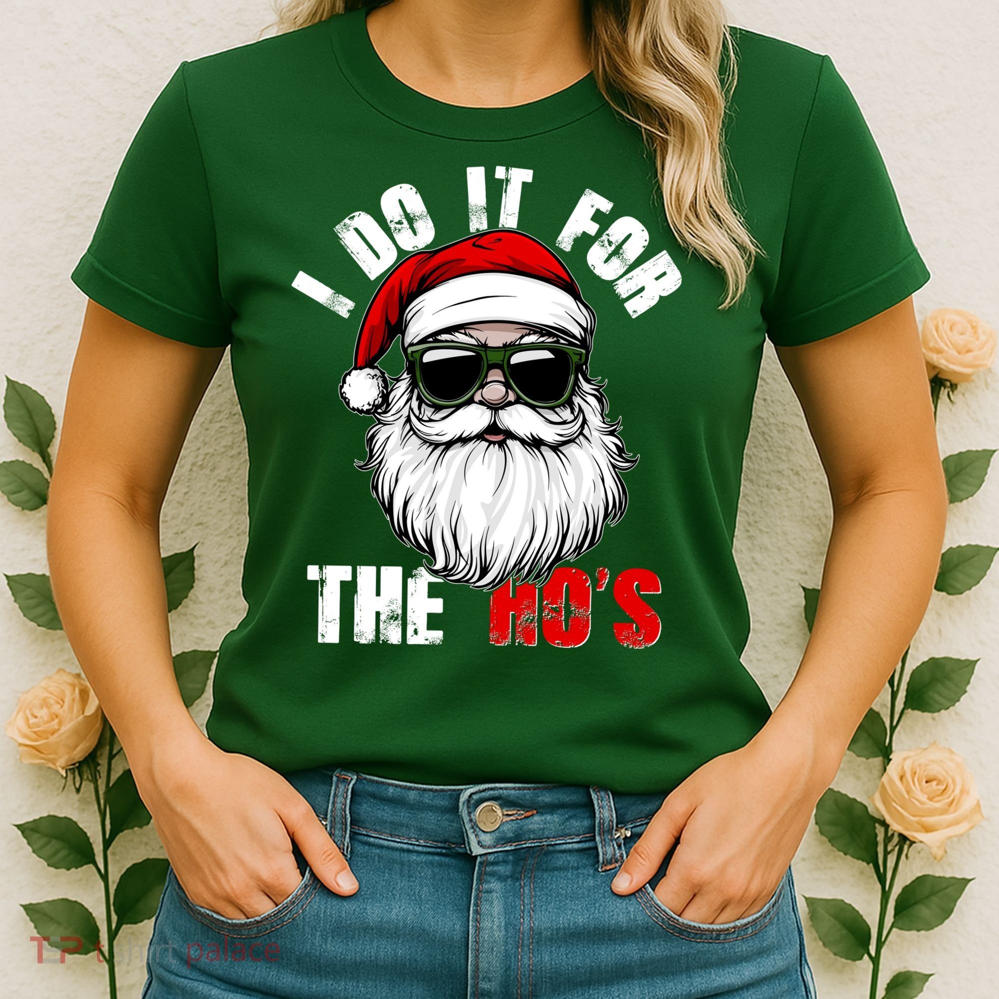 Christmas I Do It For The Hos Santa Claus Women's T-Shirt