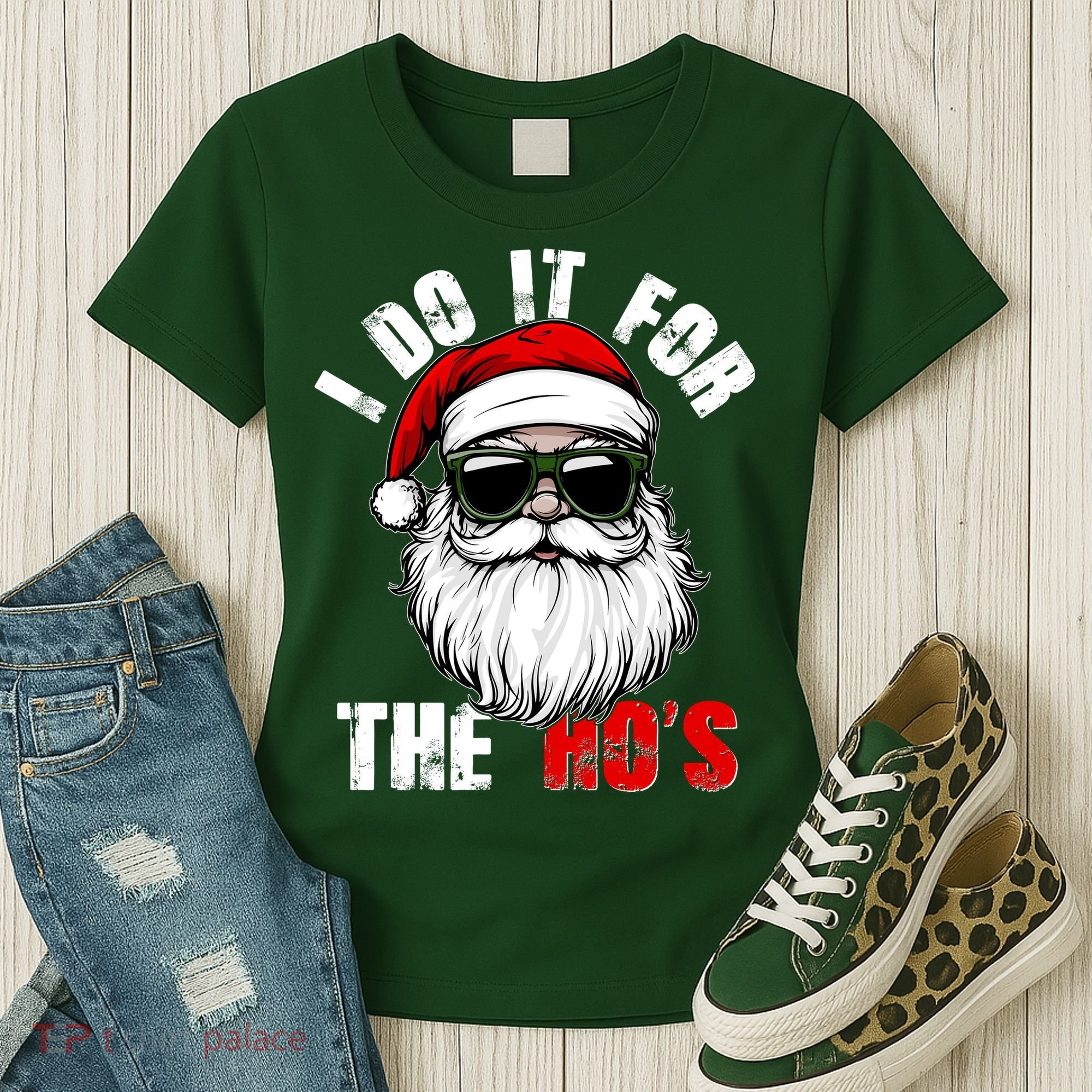 Christmas I Do It For The Hos Santa Claus Women's T-Shirt