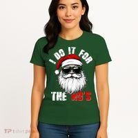 Christmas I Do It For The Hos Santa Claus Women's T-Shirt thumb 4