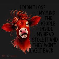 Cow I DidnT Lose My Mind The People Inside My Head Stole It Tote Bag thumb 4