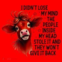 Cow I DidnT Lose My Mind The People Inside My Head Stole It Santa Hat thumb 1