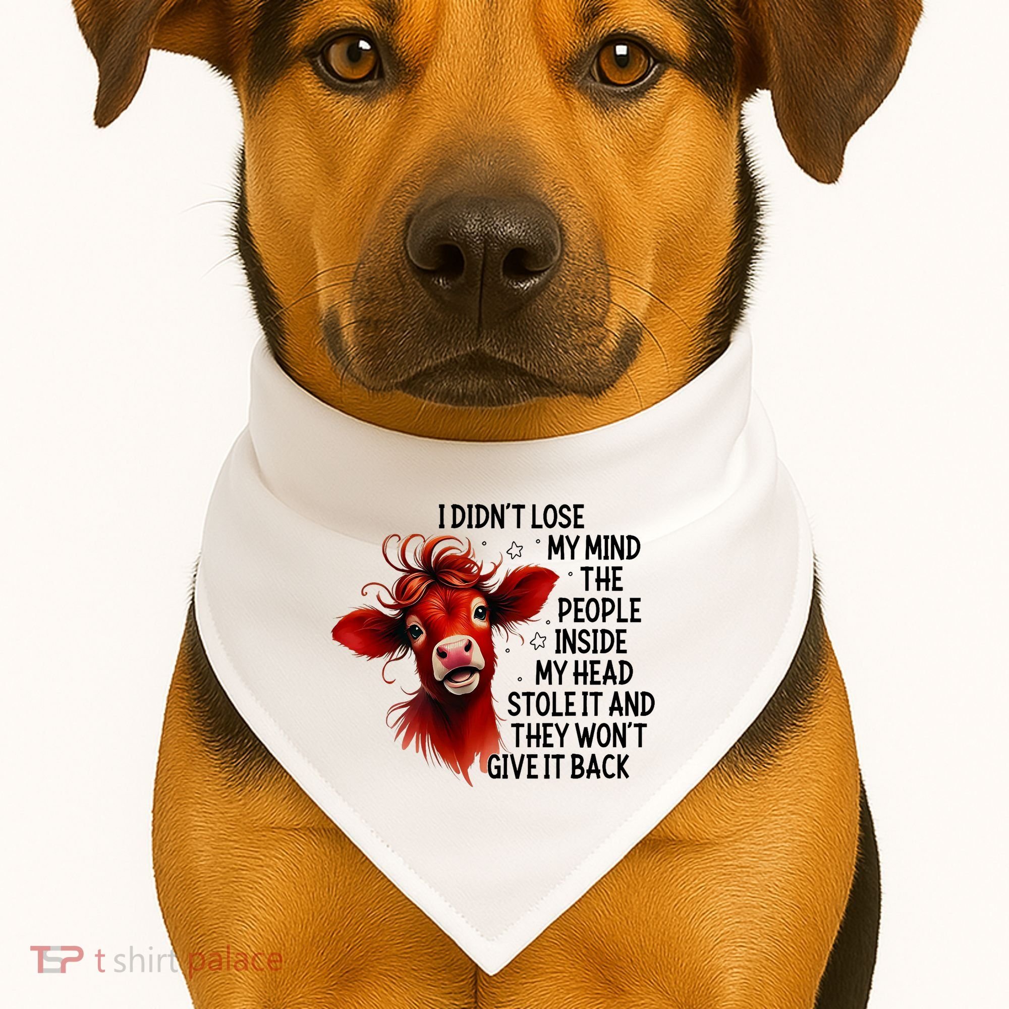 Cow I DidnT Lose My Mind The People Inside My Head Stole It USA-Made Doggie Bandana