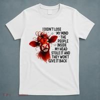 Cow I DidnT Lose My Mind The People Inside My Head Stole It T-Shirt thumb 5